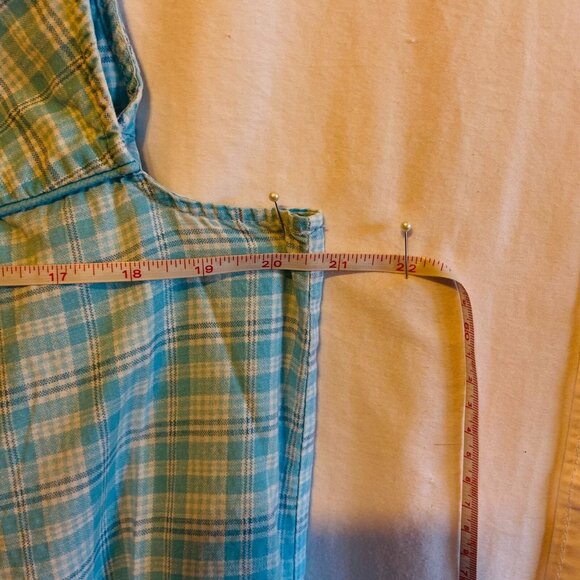 #4476 Vintage Anthony Richards Blue checkerd housecoat size XL - Picture 5 of 7